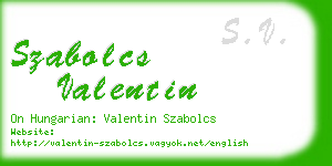 szabolcs valentin business card